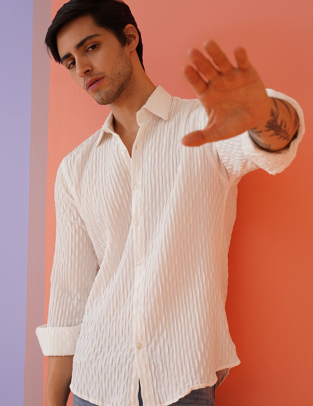 Boost Your Office Style Instantly with These 5 Luxe Self Design Shirt Tips - Indian Needle