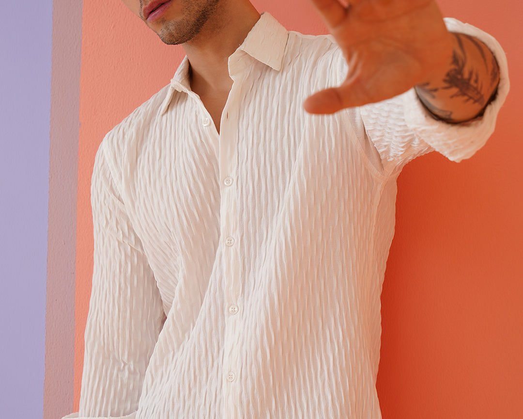Boost Your Office Style Instantly with These 5 Luxe Self Design Shirt Tips - Indian Needle