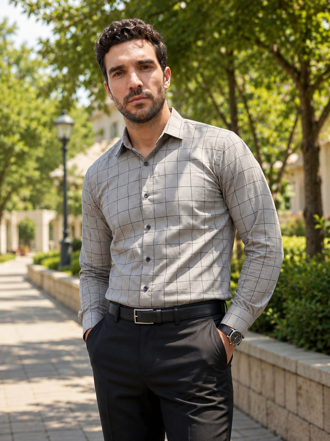Men's Cotton Checked Formal Shirts