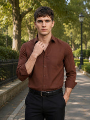 Cotton Solid Formal Shirt for Mens