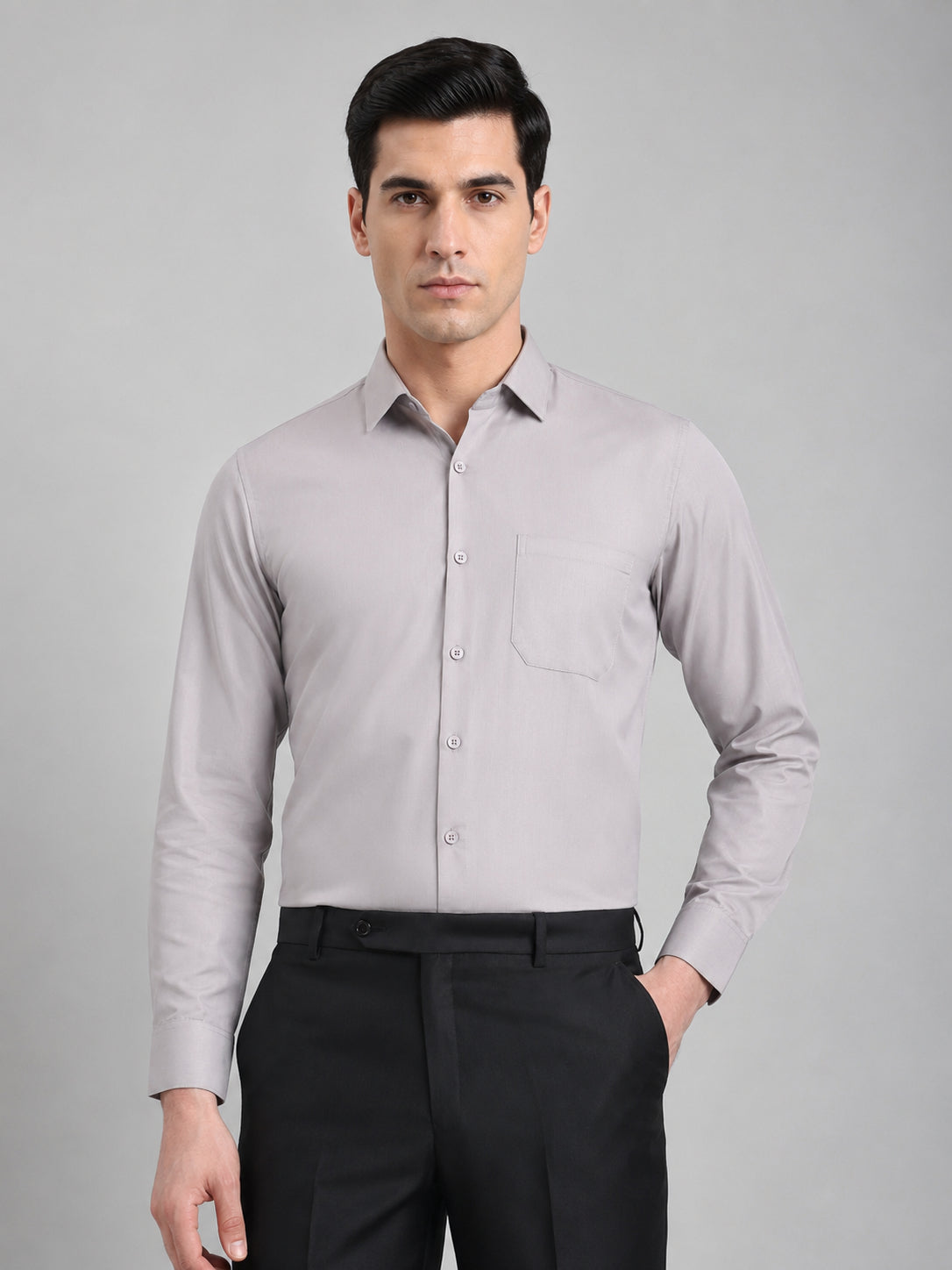 Cotton Solid Formal Shirt for Mens