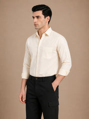 Cotton Solid Formal Shirt for Mens