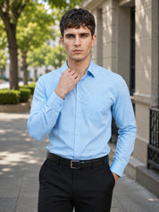 Cotton Solid Formal Shirt for Mens