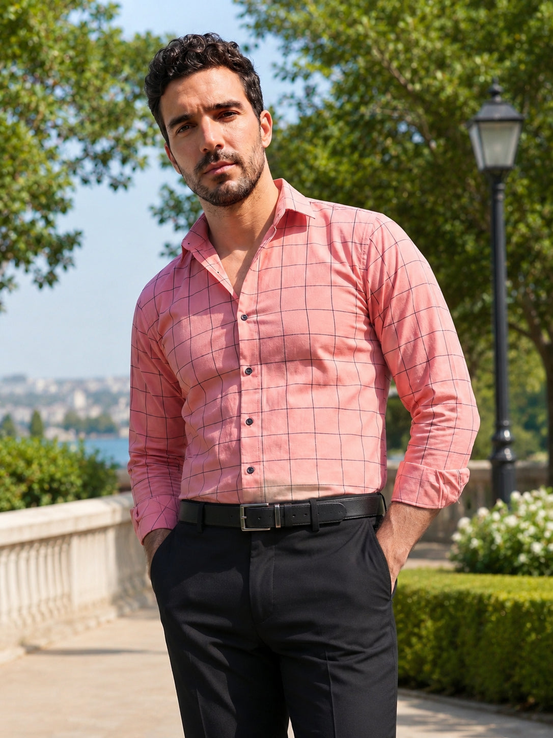 Men's Cotton Checked Formal Shirts
