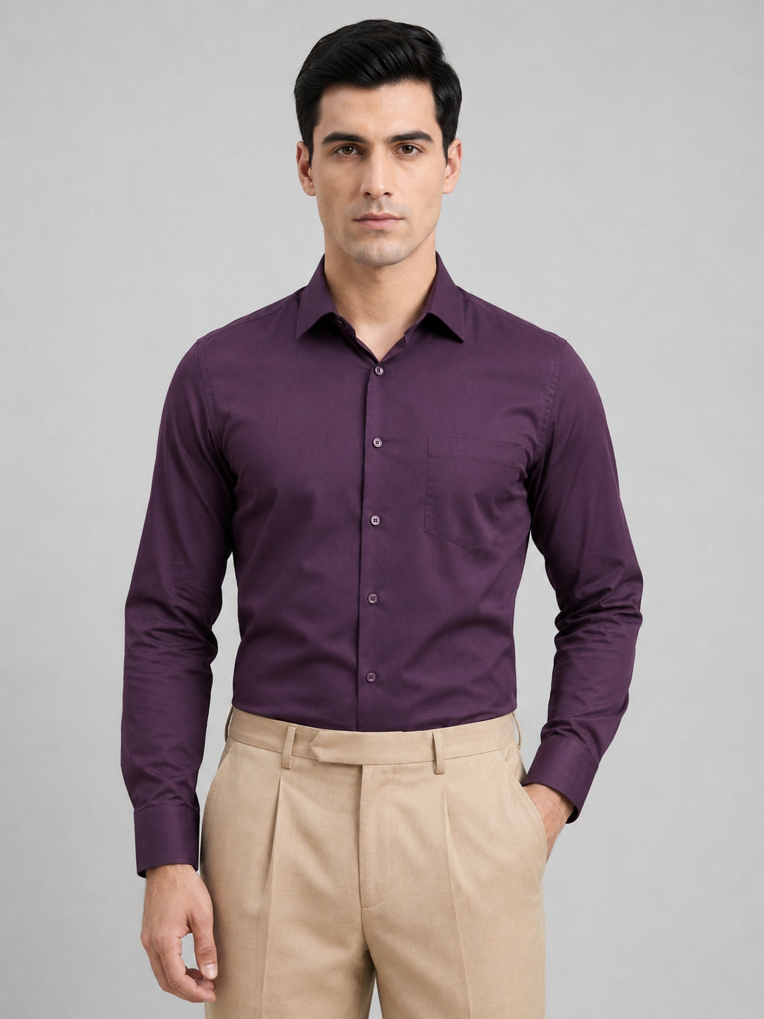 Men's Cotton Solid Formal Shirt
