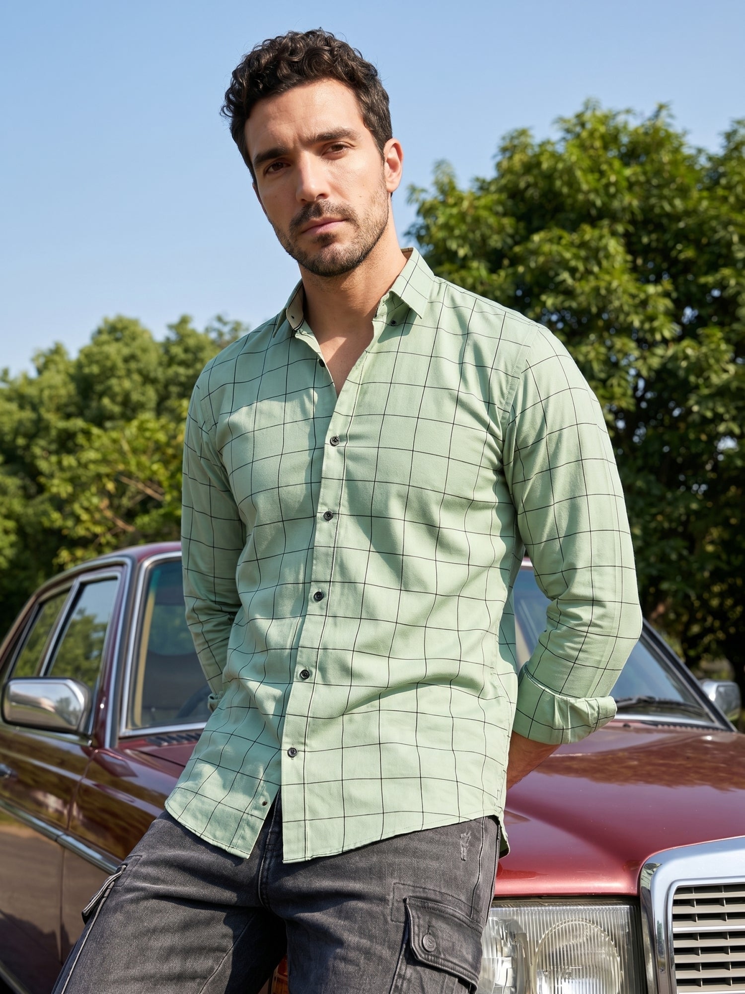 Men's Cotton Checked Casual Shirts