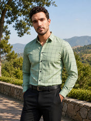 Men's Cotton Checked Formal Shirts