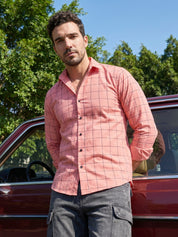 Men's Cotton Checked Casual Shirts