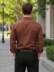 Cotton Solid Formal Shirt for Mens