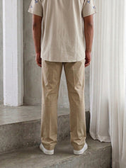 Solid Relaxed-Fit Cotton Trouser