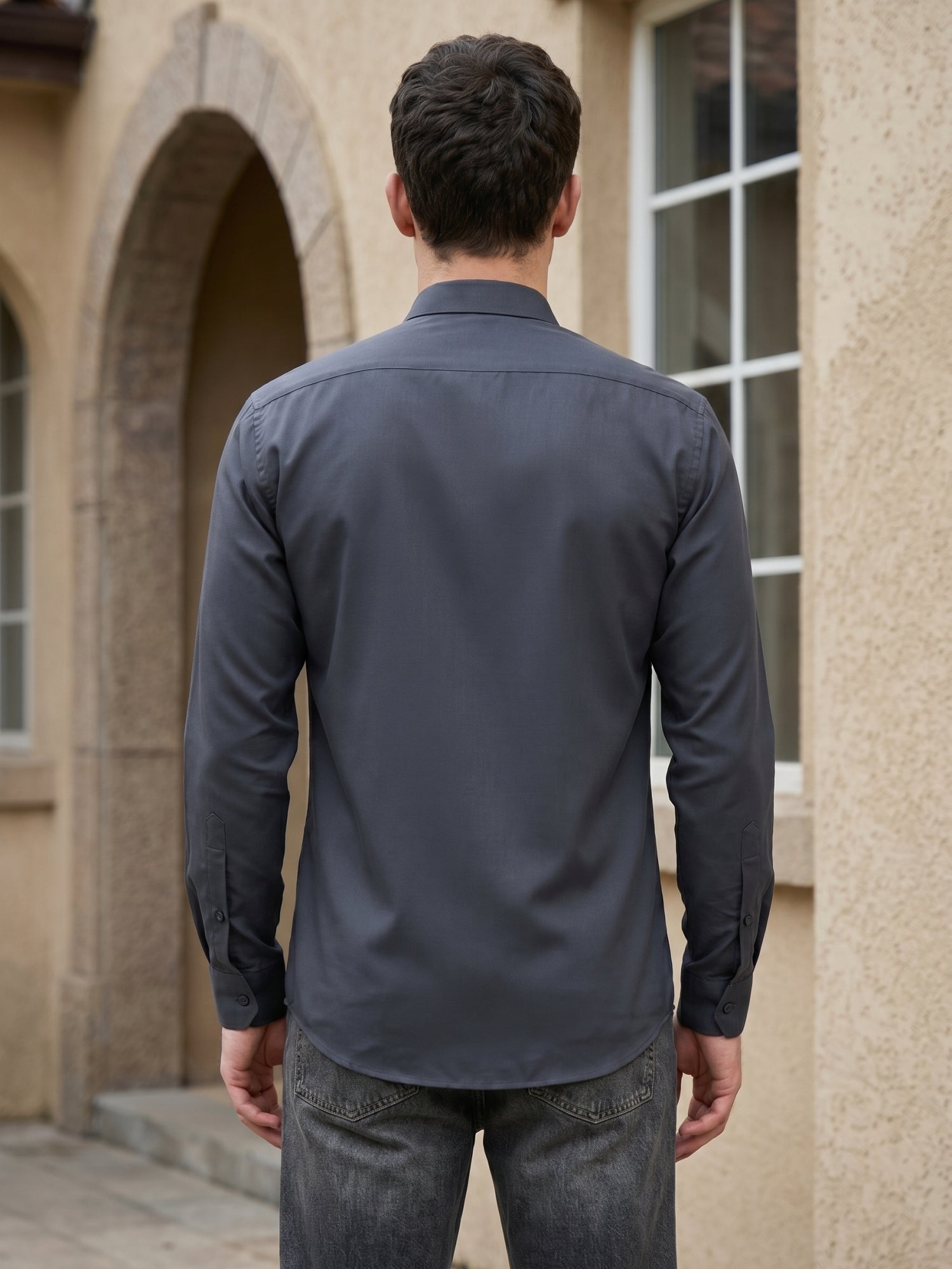 Cotton Solid Casual Shirt for Mens