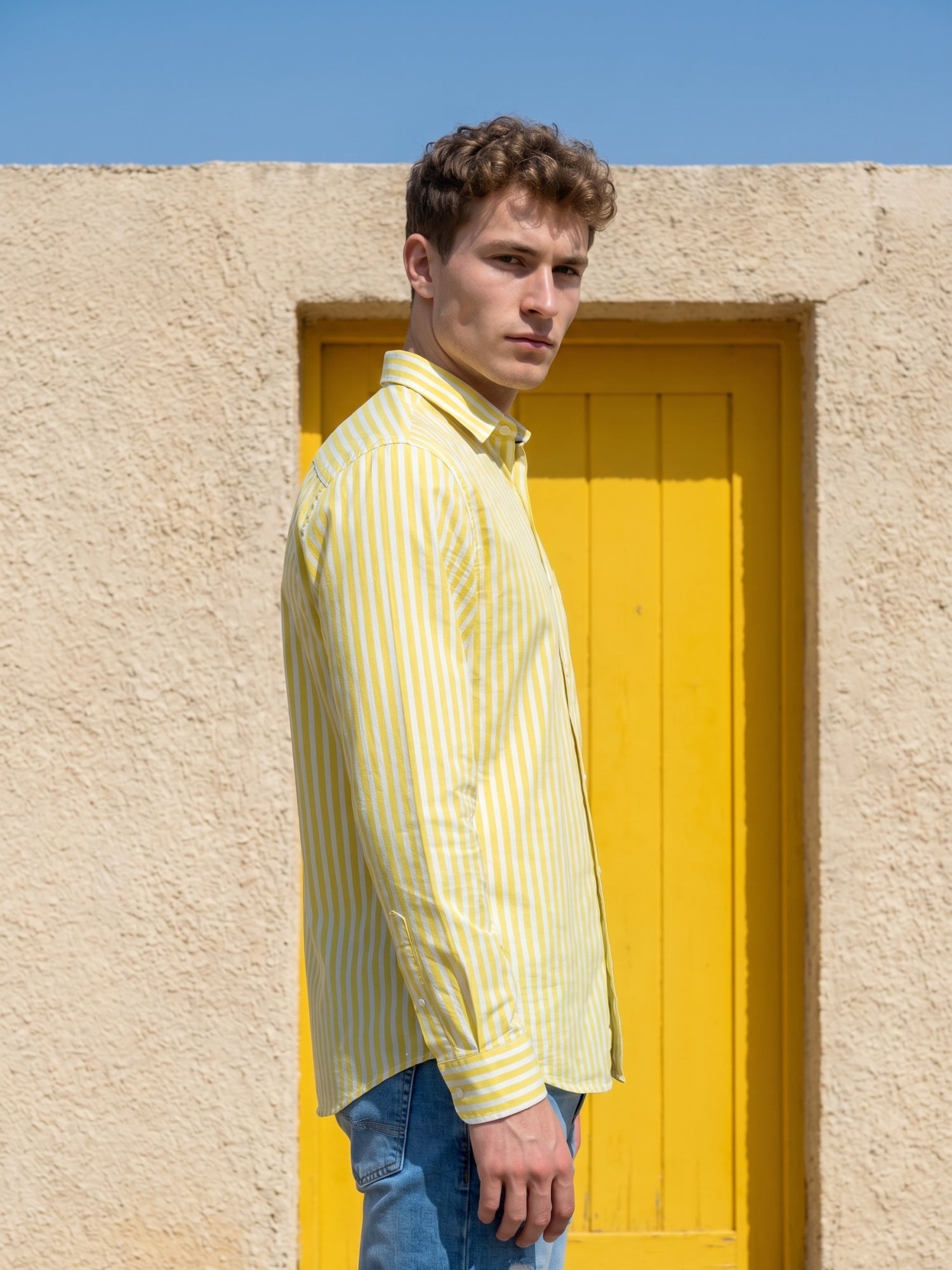 Men’s Pure Cotton Striped Casual Shirt