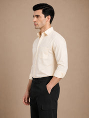 Cotton Solid Formal Shirt for Mens