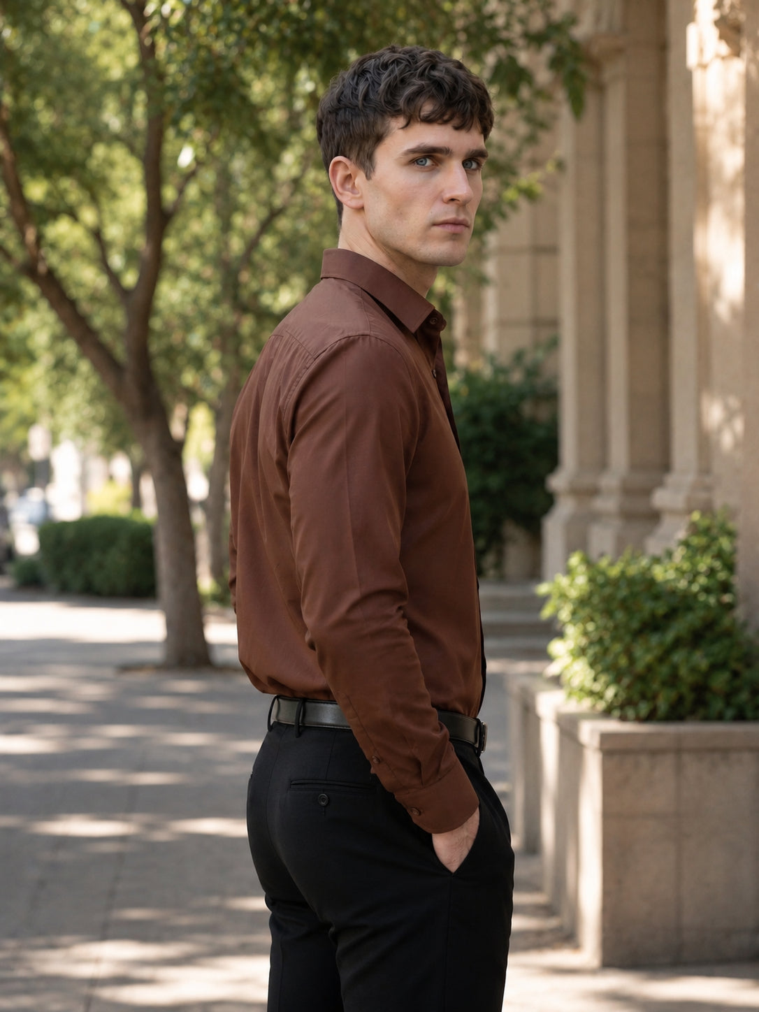 Cotton Solid Formal Shirt for Mens