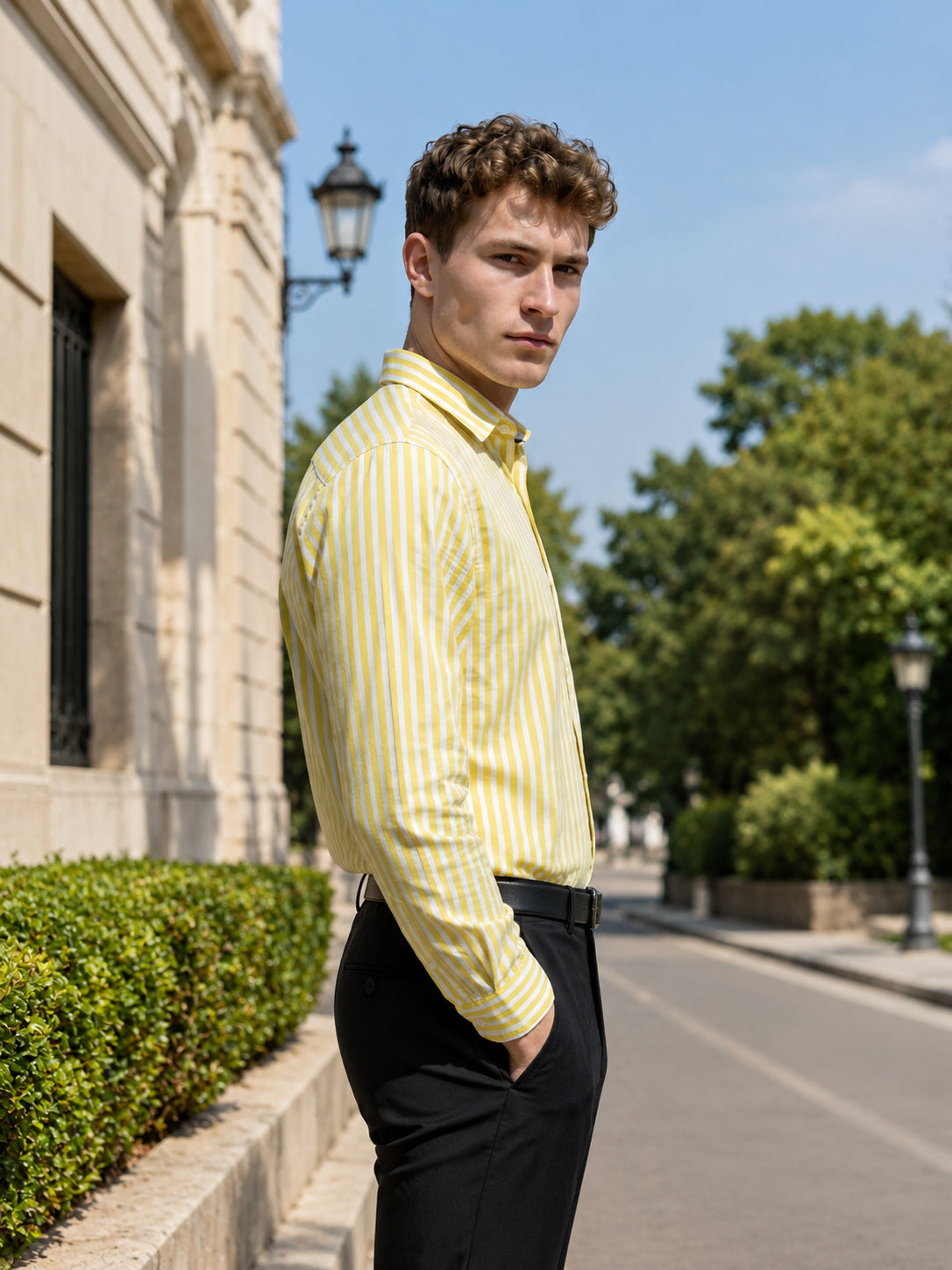 Men’s Pure Cotton Striped Formal Shirt