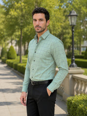 Men's Cotton Checked Formal Shirts