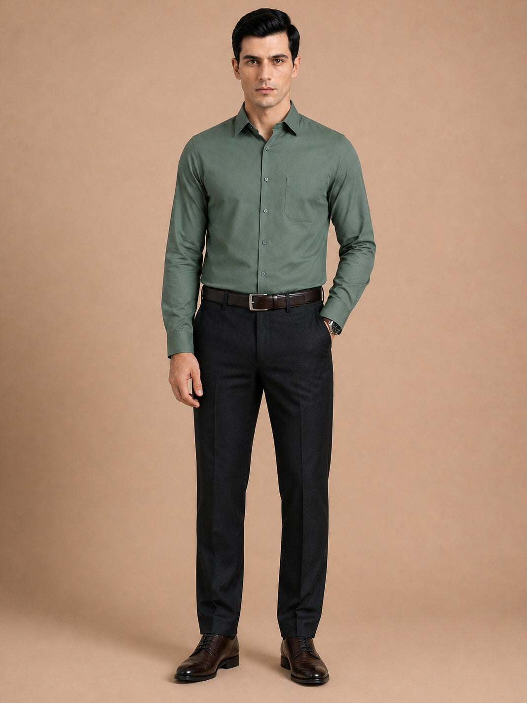 Cotton Solid Formal Shirt for Mens