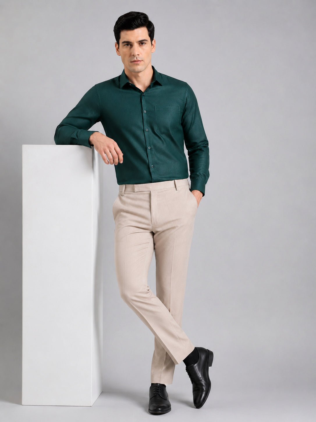 Cotton Solid Formal Shirt for Mens