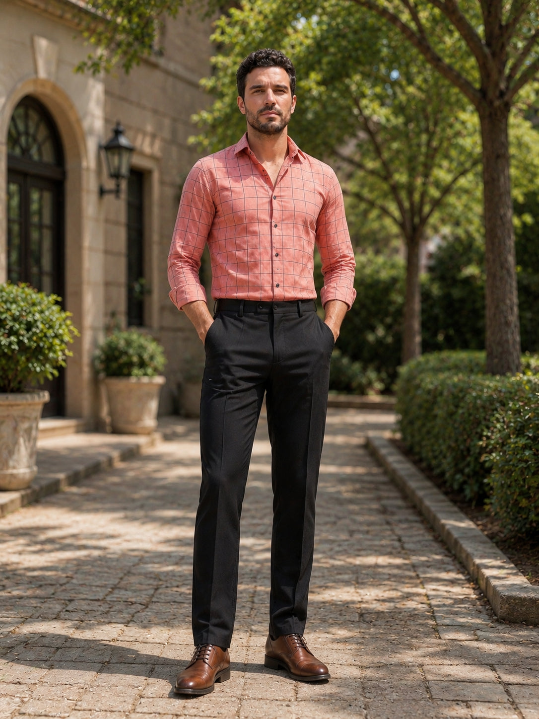 Men's Cotton Checked Formal Shirts