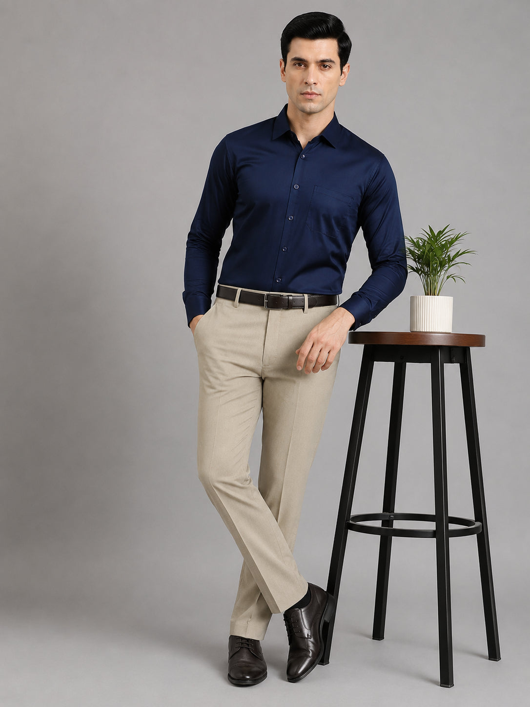 Men's Cotton Solid Formal Shirt