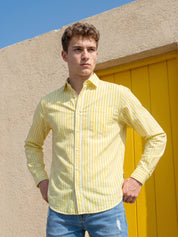 Men’s Pure Cotton Striped Casual Shirt