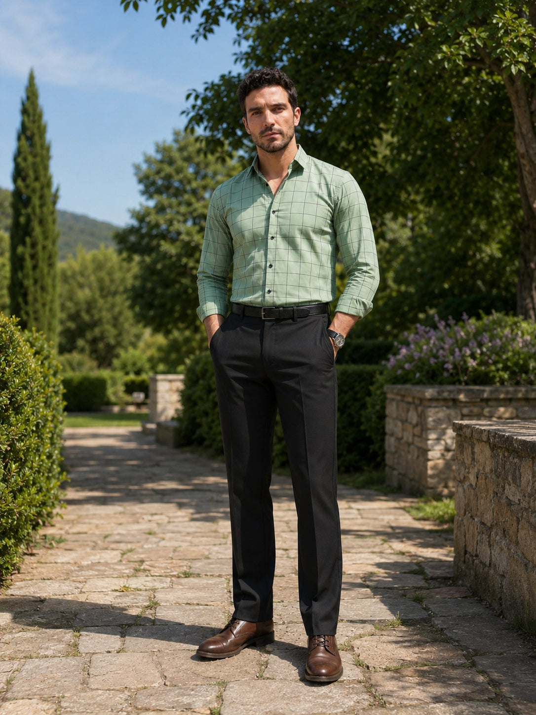 Men's Cotton Checked Formal Shirts