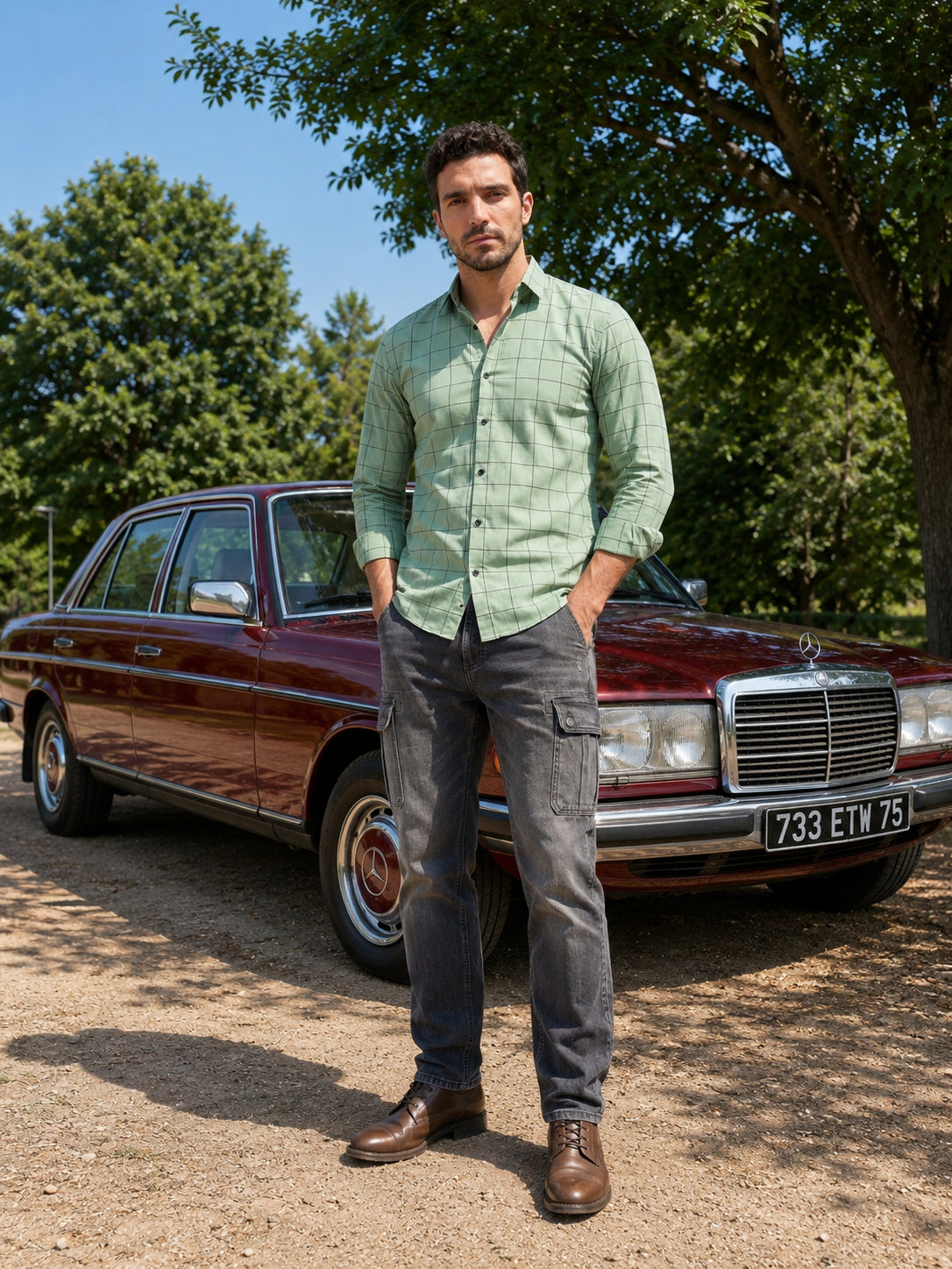 Men's Cotton Checked Casual Shirts