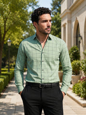 Men's Cotton Checked Formal Shirts