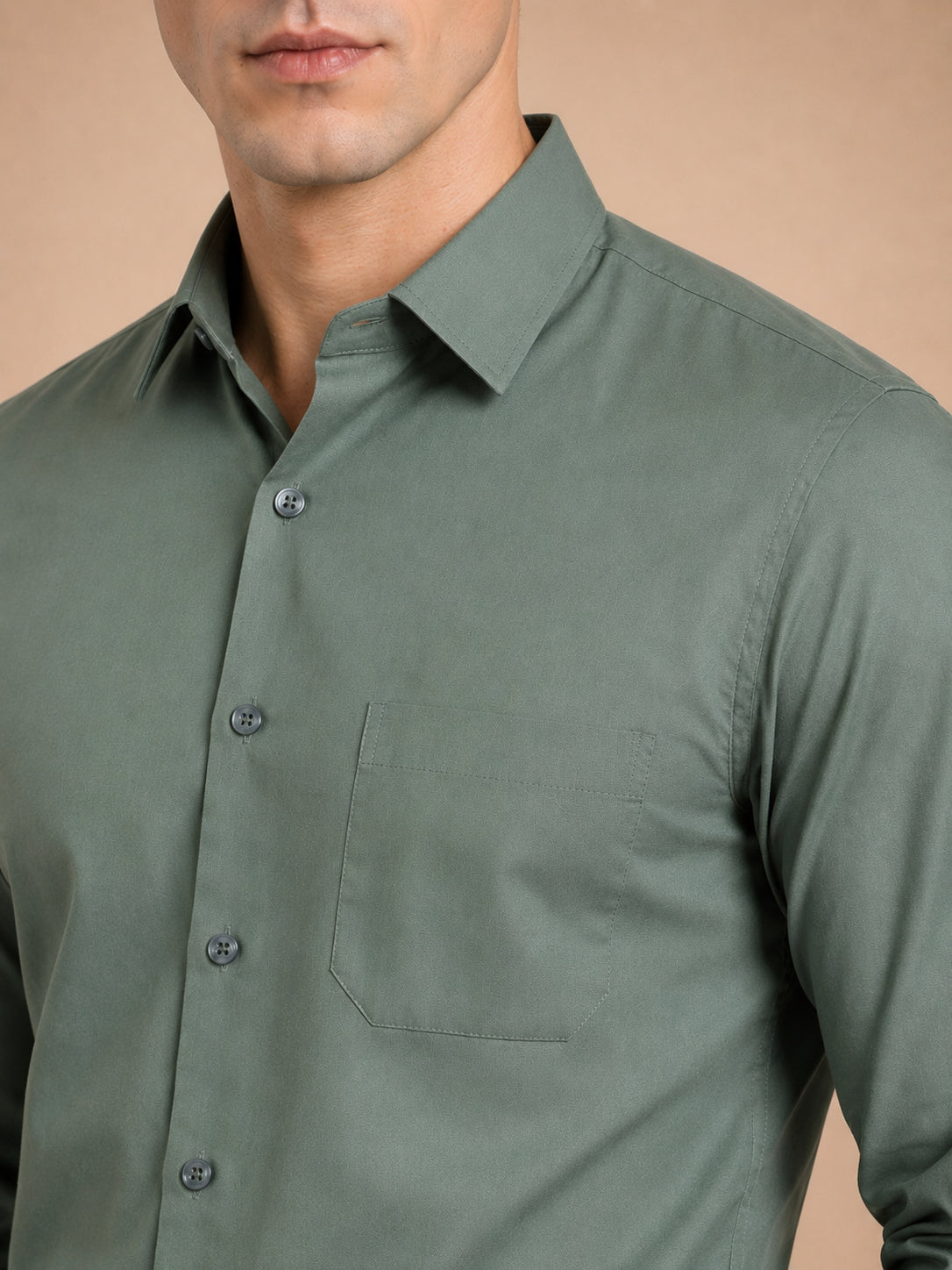 Cotton Solid Formal Shirt for Mens