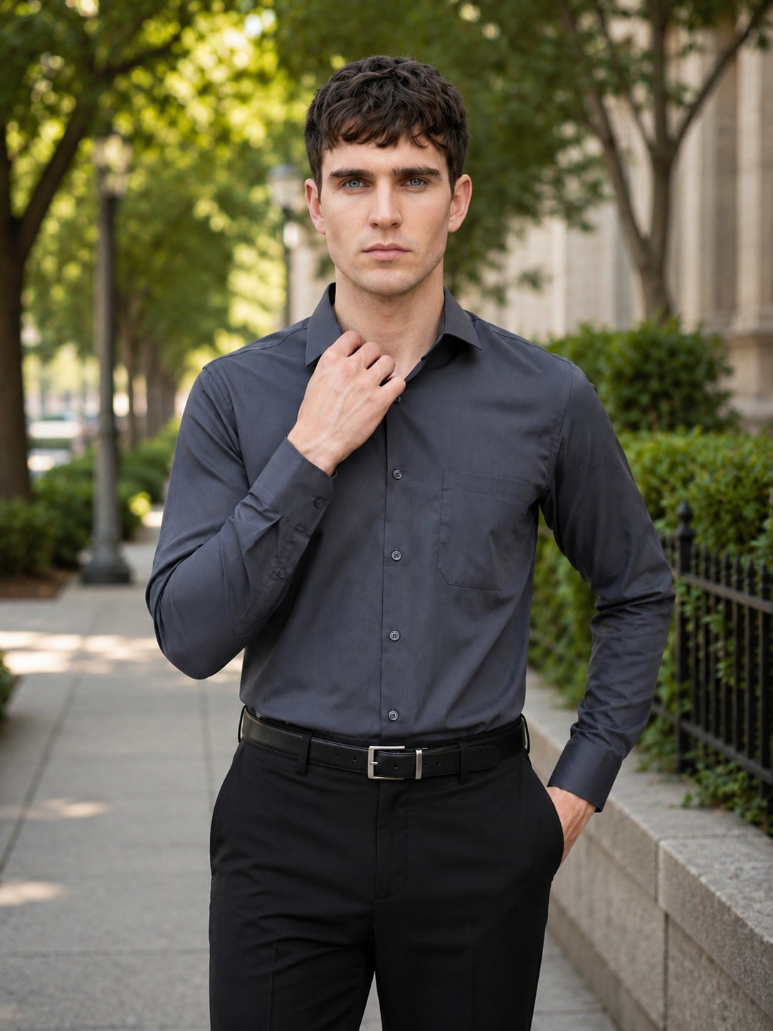 Cotton Solid Formal Shirt for Mens