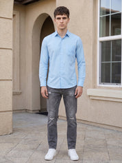 Cotton Solid Casual Shirt for Mens