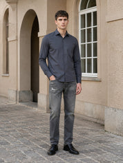 Cotton Solid Casual Shirt for Mens
