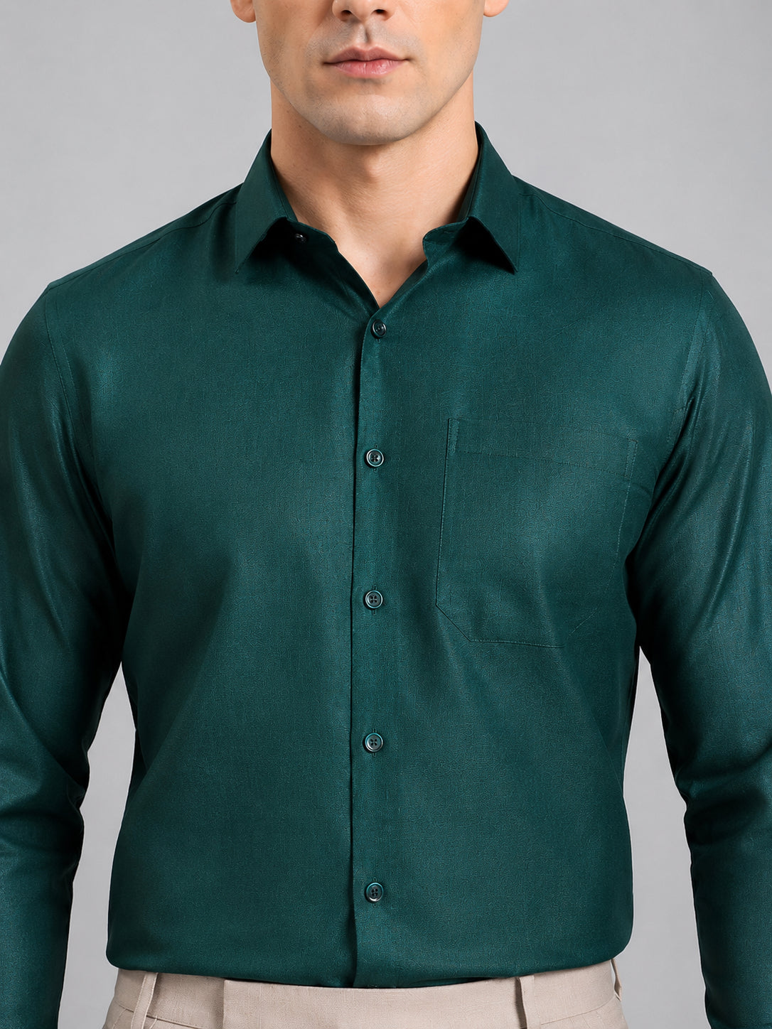 Cotton Solid Formal Shirt for Mens