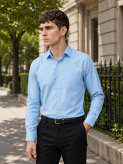 Cotton Solid Formal Shirt for Mens