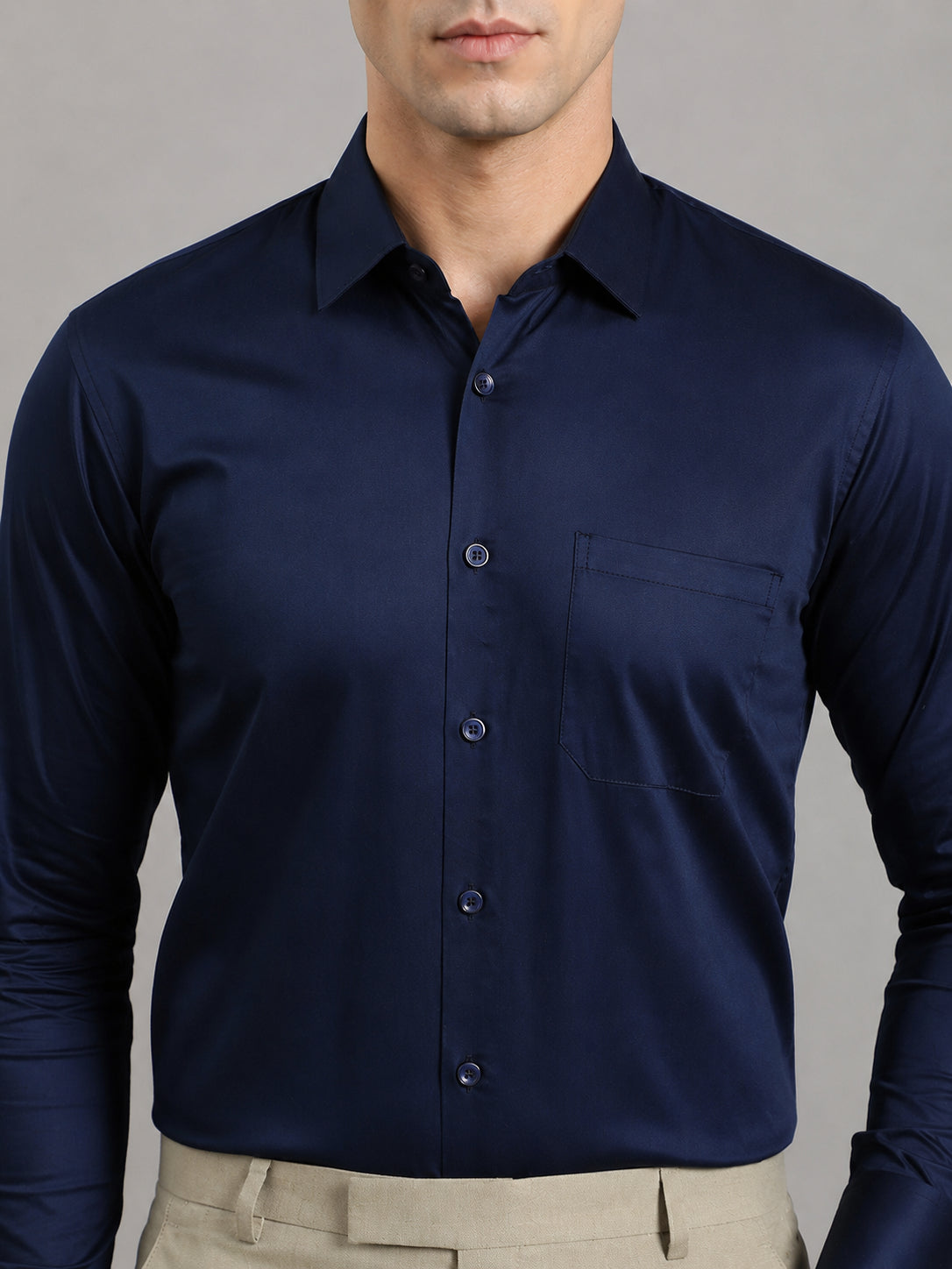 Men's Cotton Solid Formal Shirt