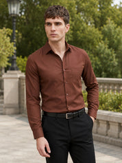 Cotton Solid Formal Shirt for Mens