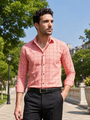 Men's Cotton Checked Formal Shirts