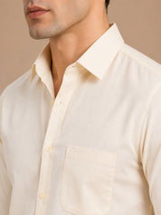 Cotton Solid Formal Shirt for Mens