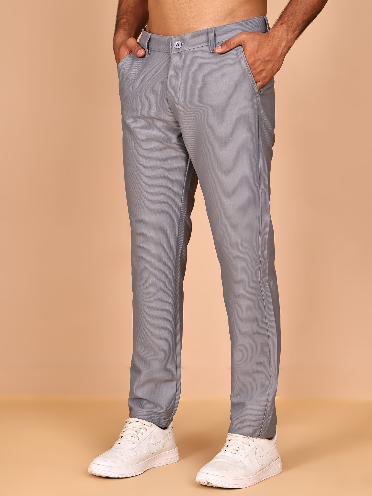 Smart Casual Cotton Blend Pants for Men