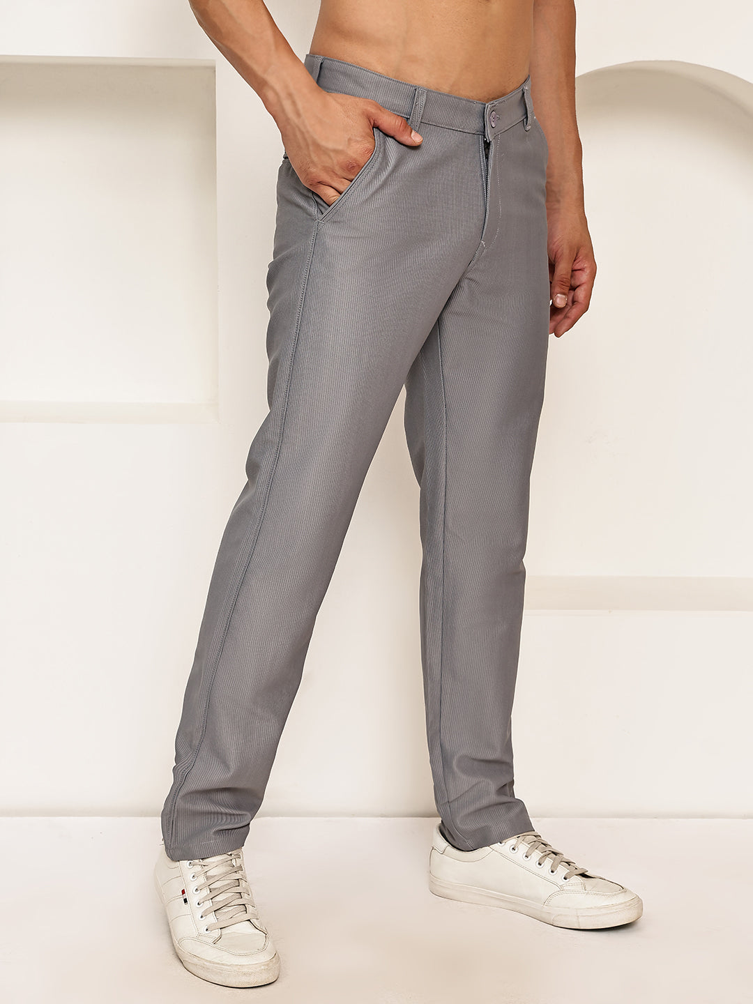 Smart Casual Cotton Blend Pants for Men