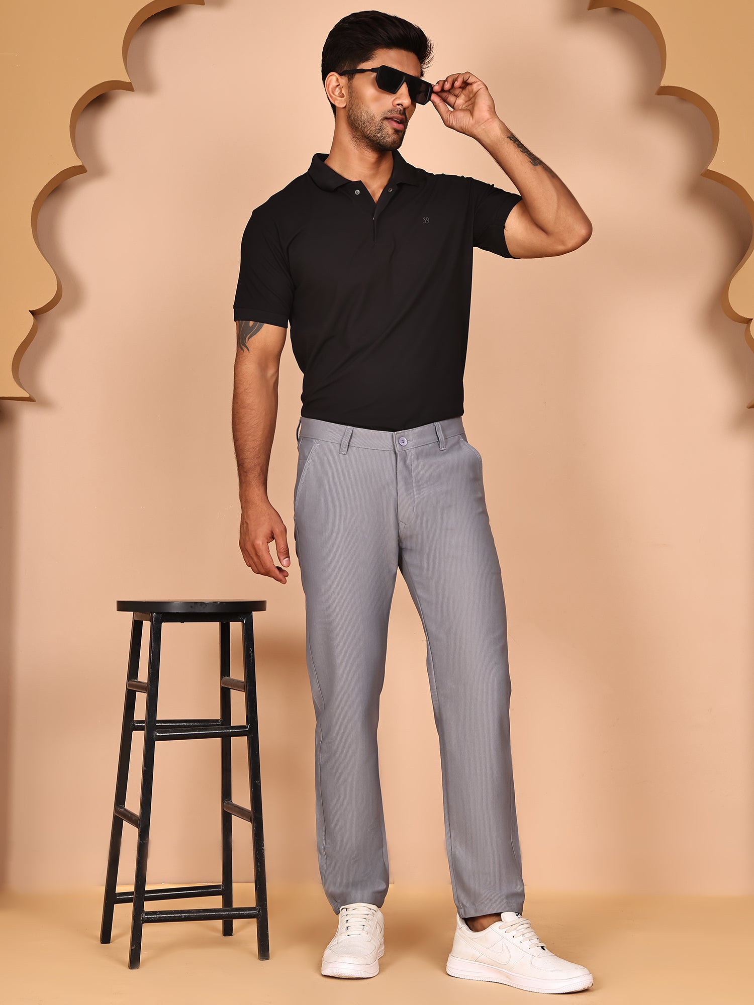 Smart Casual Cotton Blend Pants for Men