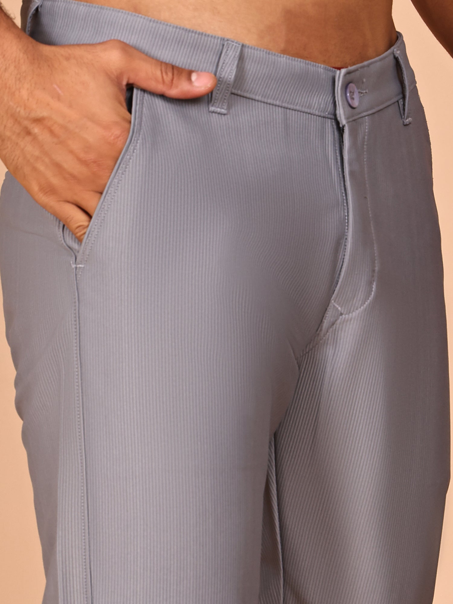 Smart Casual Cotton Blend Pants for Men