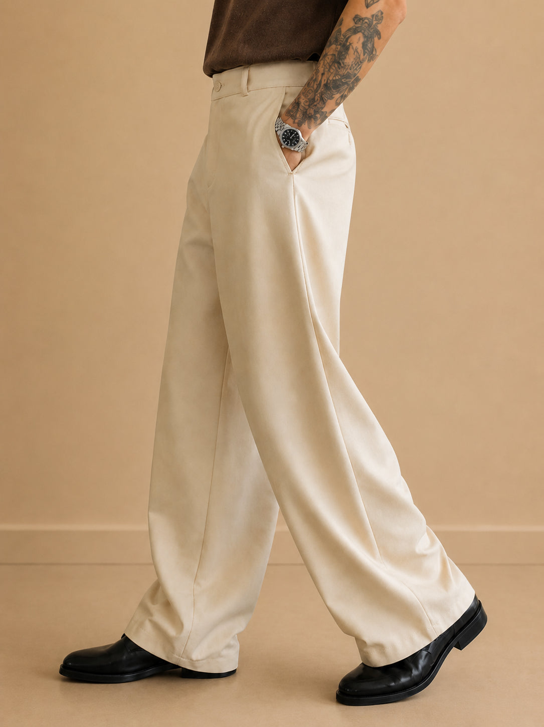 Men Straight Fit Korean Pants