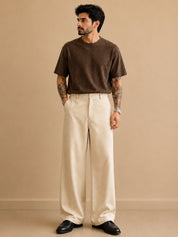 Men Straight Fit Korean Pants