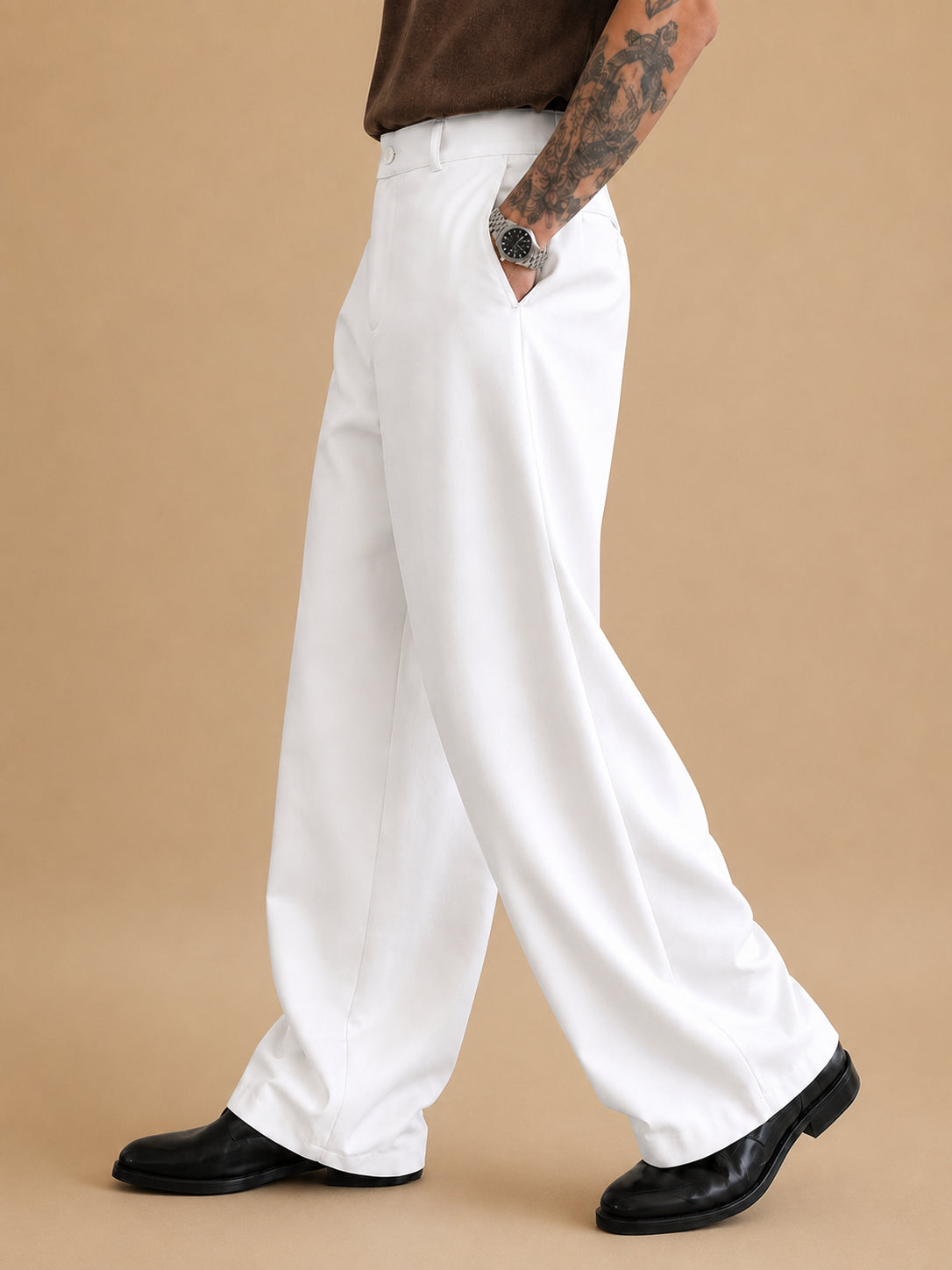 Men Straight Fit Korean Pants