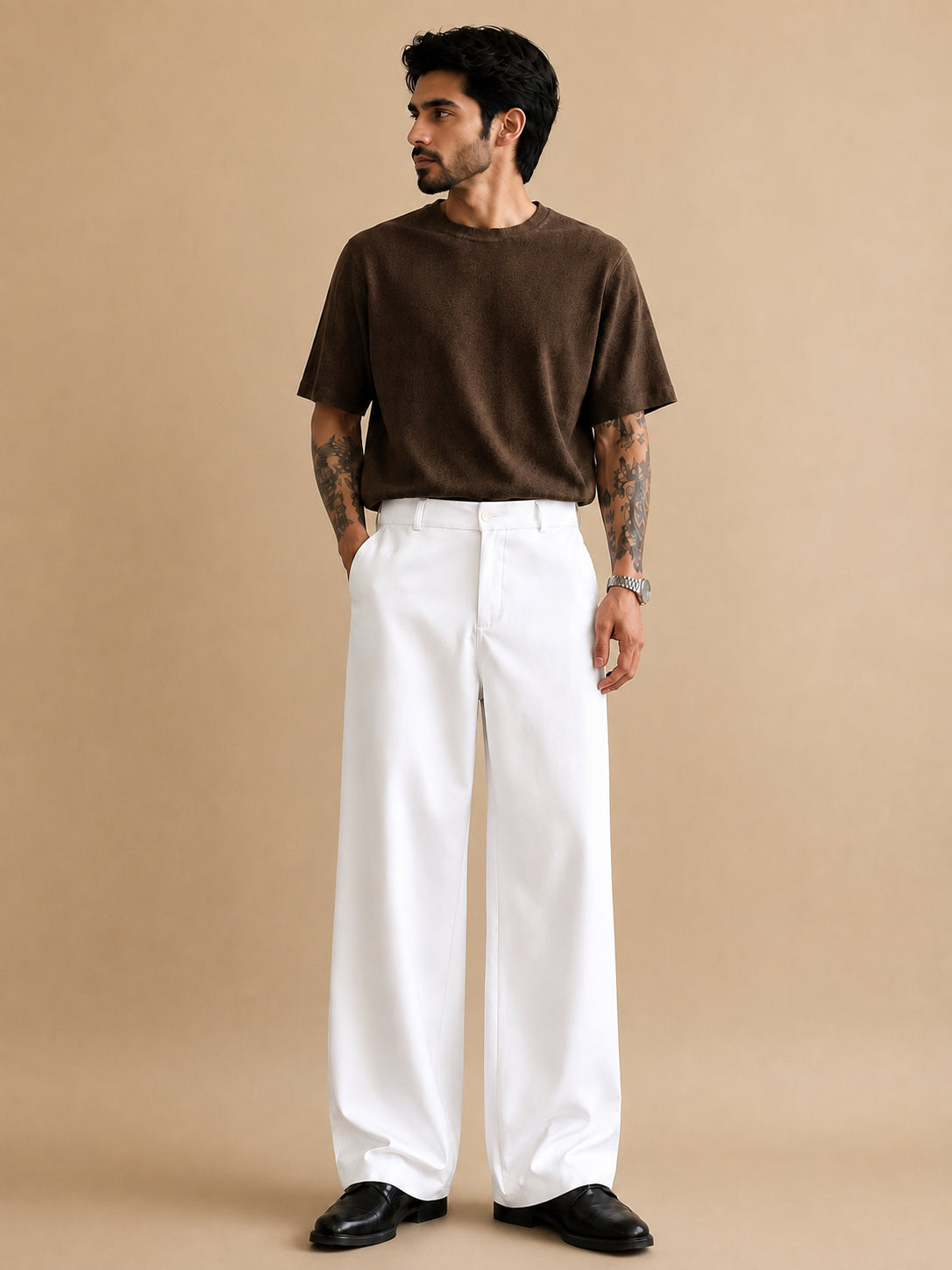 Men Straight Fit Korean Pants