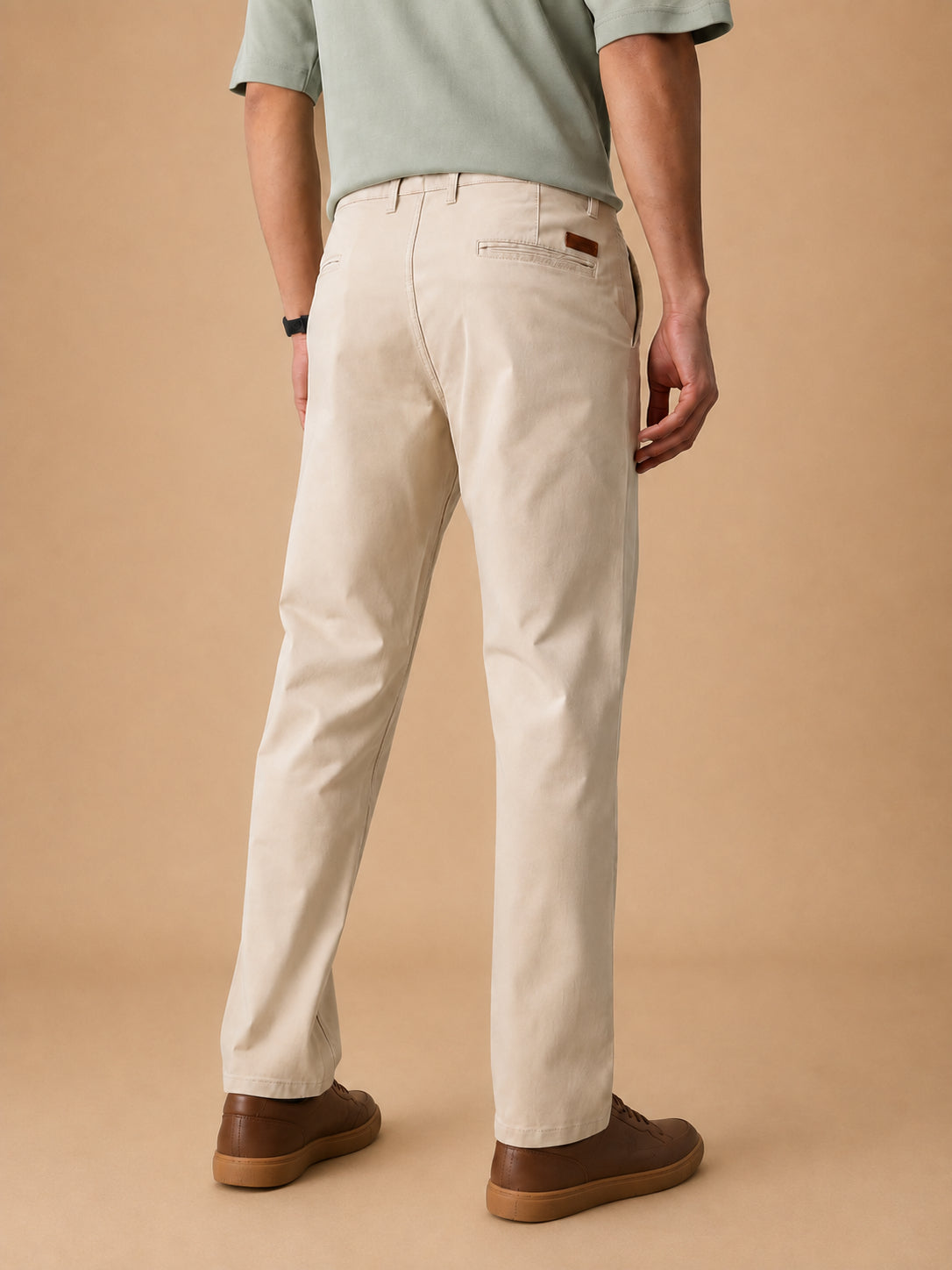 Men’s Solid Cotton Chino Trousers