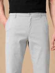 Men’s Solid Cotton Chino Trousers