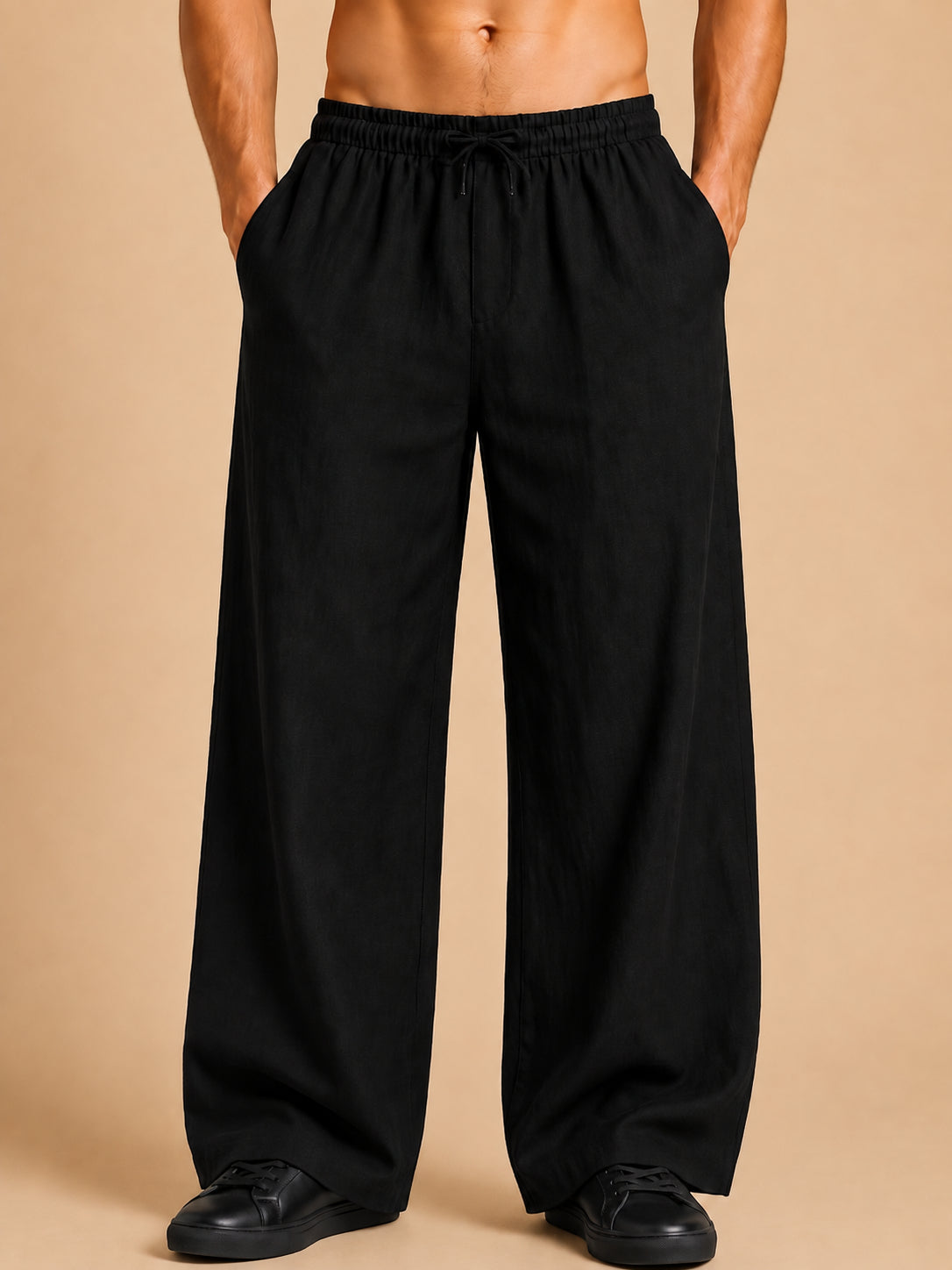 Men’s Relaxed Fit Linen Trousers