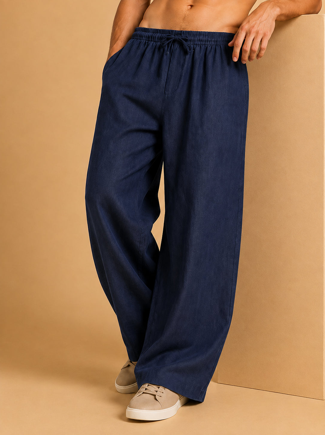 Men’s Relaxed Fit Linen Trousers